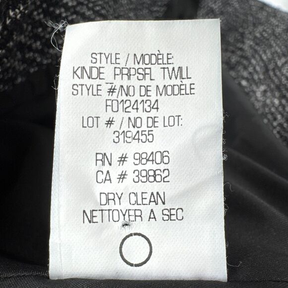 THEORY Kinde Purposeful Twill Moto Asymmetrical Zip Black Gray Jacket Size 4 - Picture 10 of 10